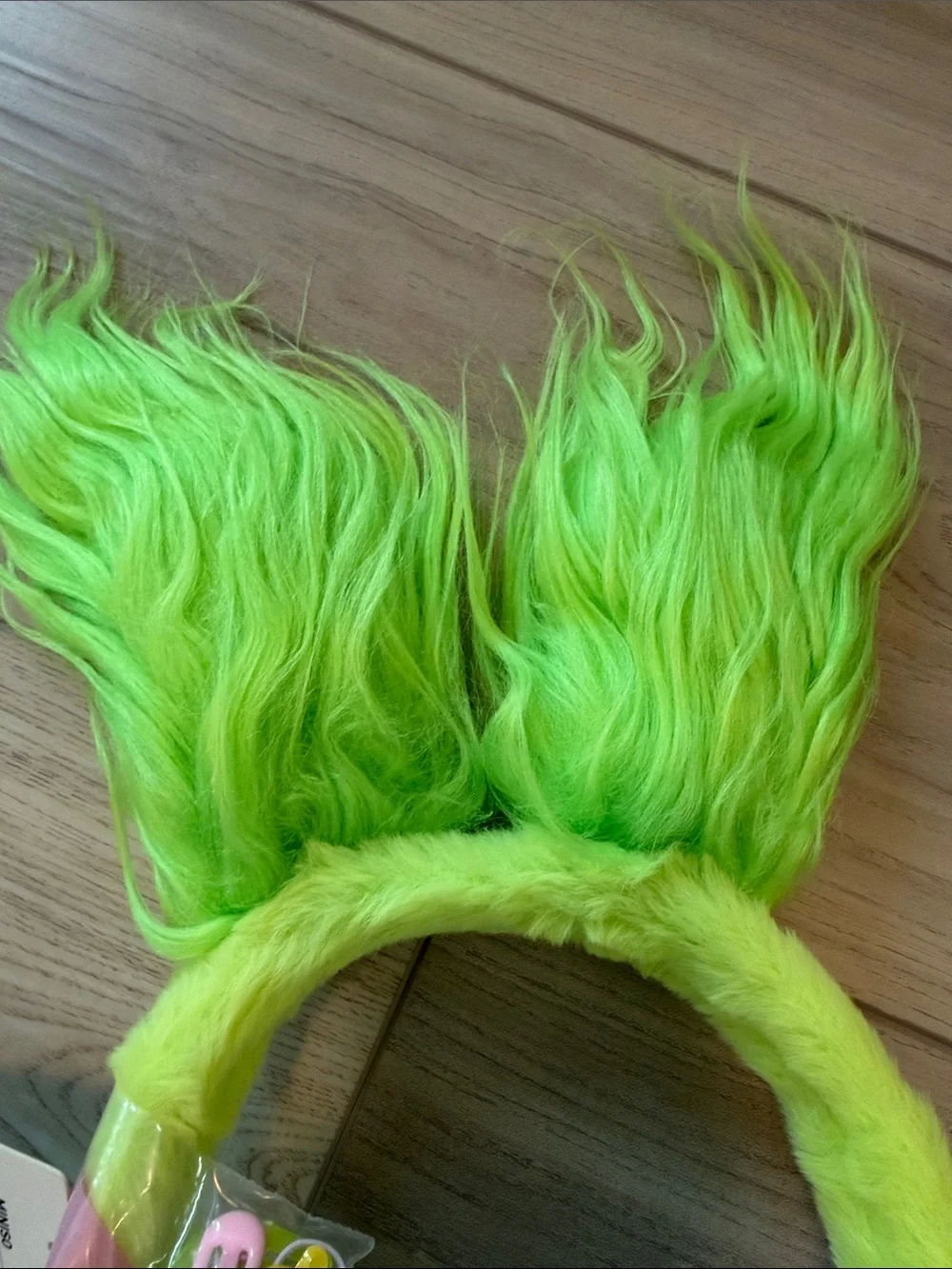 Kids Green Fuzzy Monster Ear Muffs with White Plush Pads